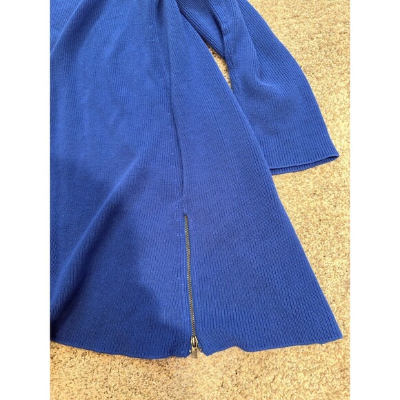 Talbots XL Blue Boyfriend Cardigan. Decorative Side Zippers  Sty 4945 Capsule - Picture 7 of 16